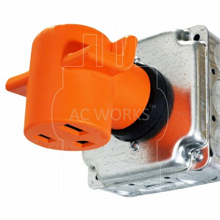 Ac Works 30A 4-Prong 14-30P Dryer Plug to 6-50R 50A 250V Welder Adapter WD1430650